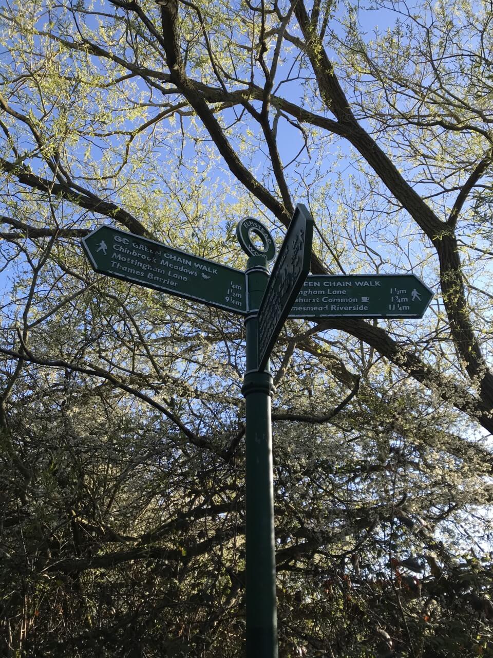Green Chain walk signpost
